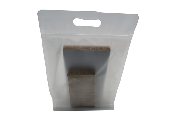 Flat Bottom Opaque Clear Resealable Stand Up Zipper Bag With Handle